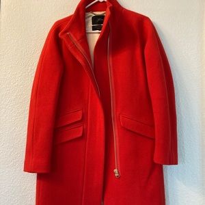 Red J-Crew jacket! Perfect for Christmas time!!!